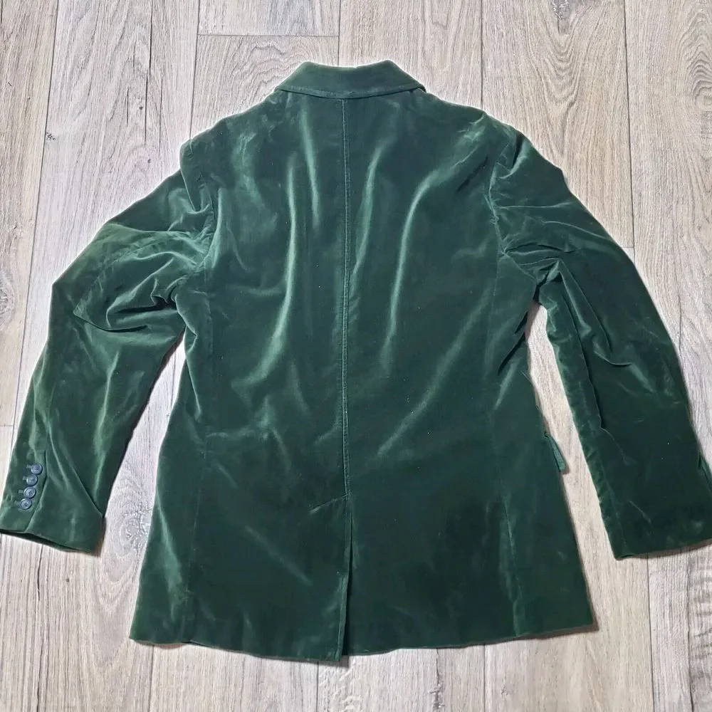J. Crew Men's Dark Green Velvet Blazer